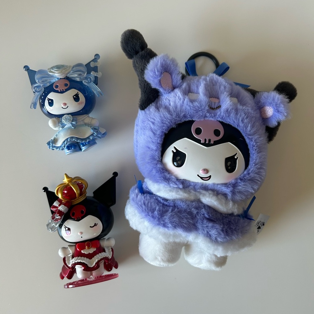 Kuromi figurines & plush keychain